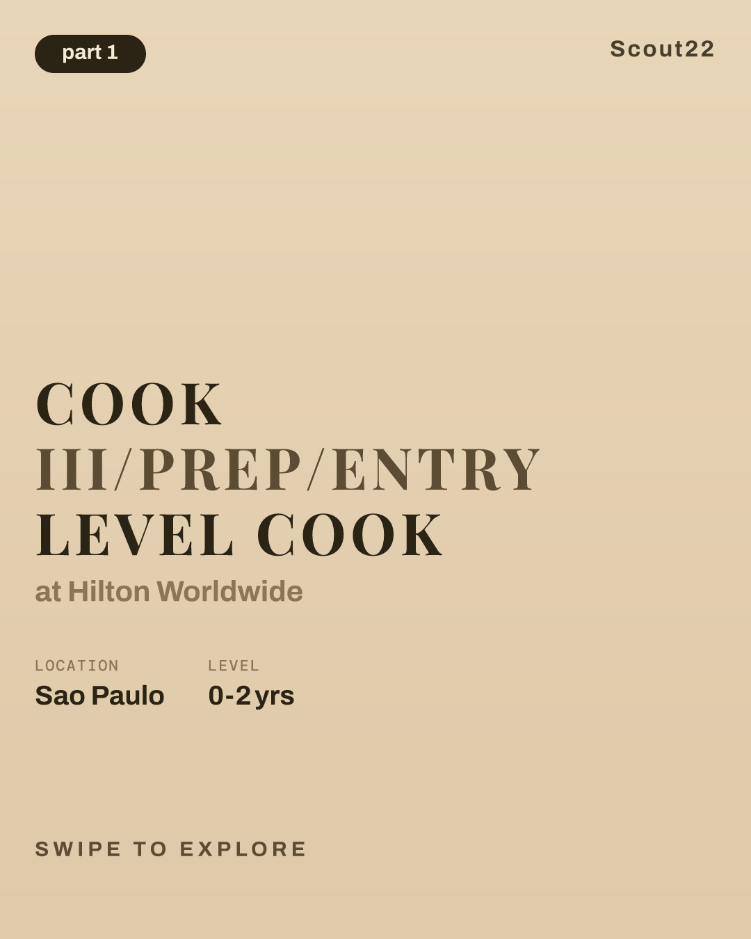 Cook III/Prep/Entry Level Cook at Hilton Worldwide