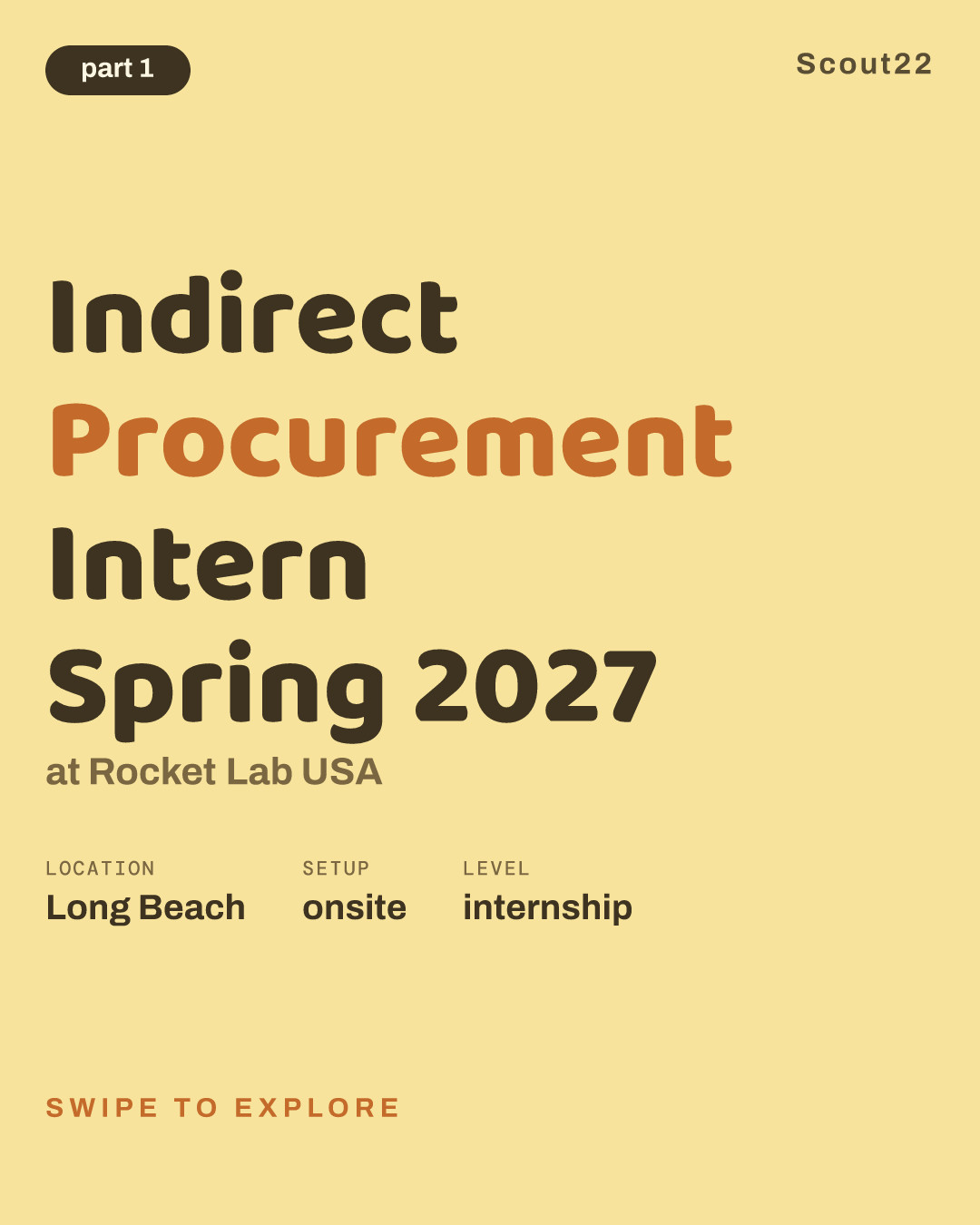Indirect Procurement Intern Spring 2027 at Rocket Lab USA