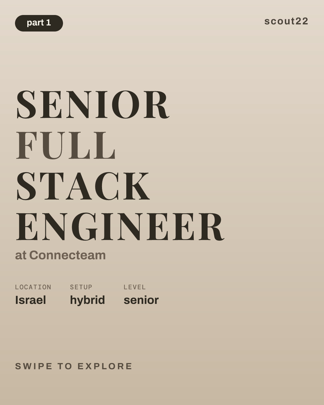 Senior Full Stack Engineer at Connecteam