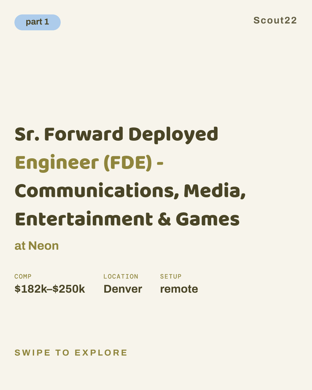 Sr. Forward Deployed Engineer (FDE) - Communications, Media, Entertainment & Games at Neon