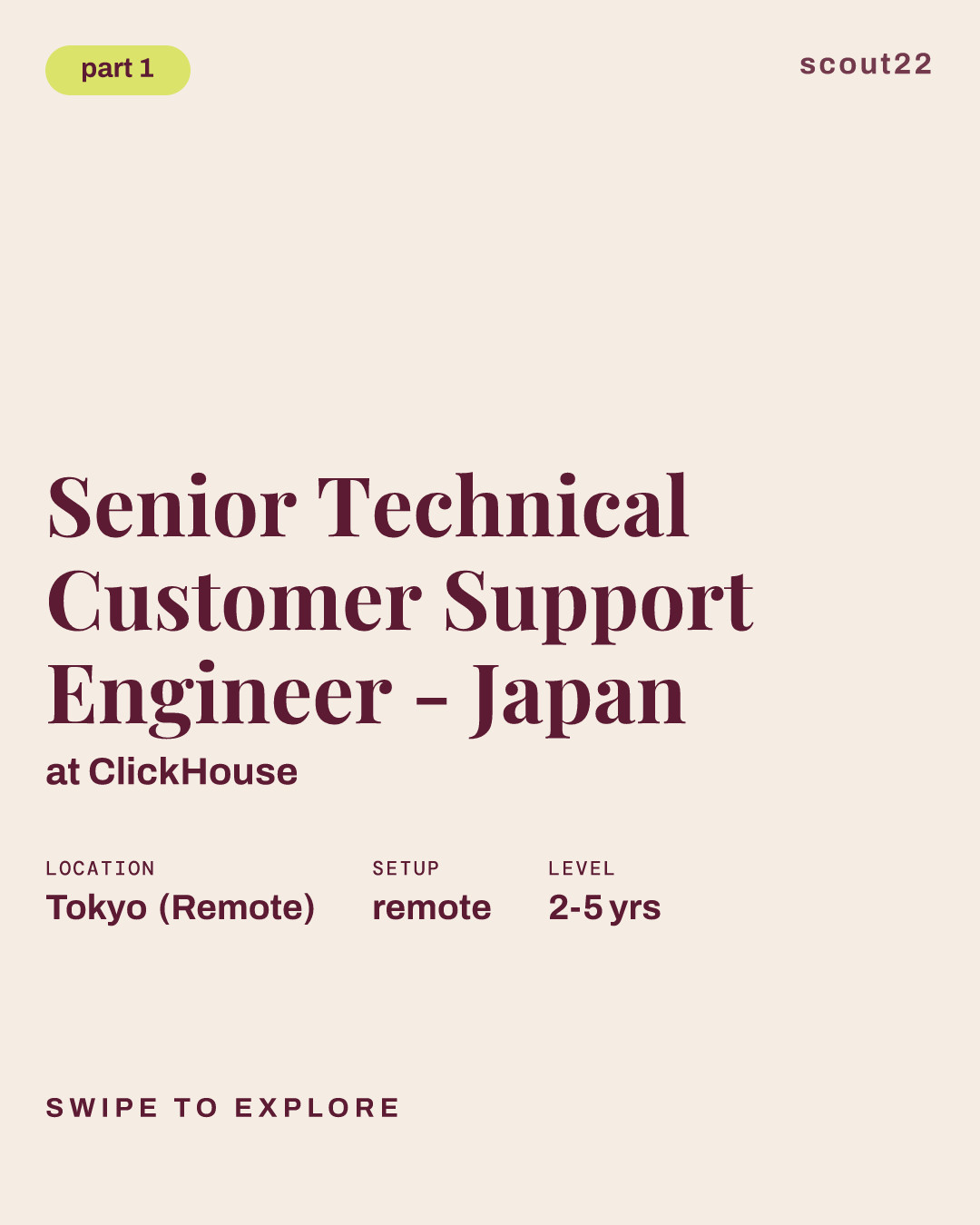 Senior Technical Customer Support Engineer - Japan at ClickHouse
