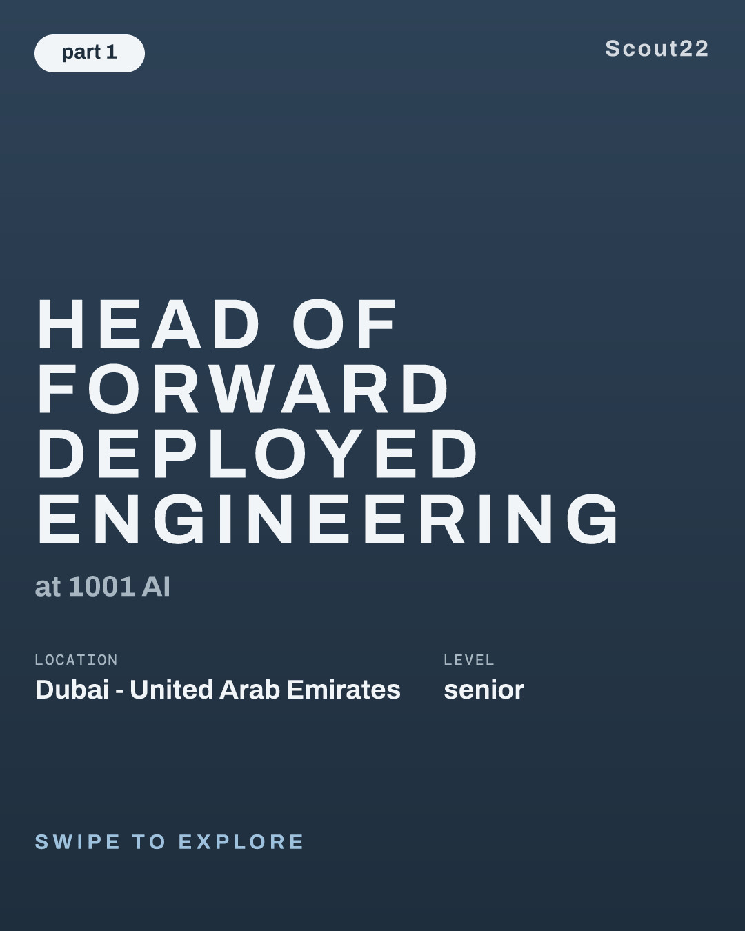 Head of Forward Deployed Engineering at 1001 AI