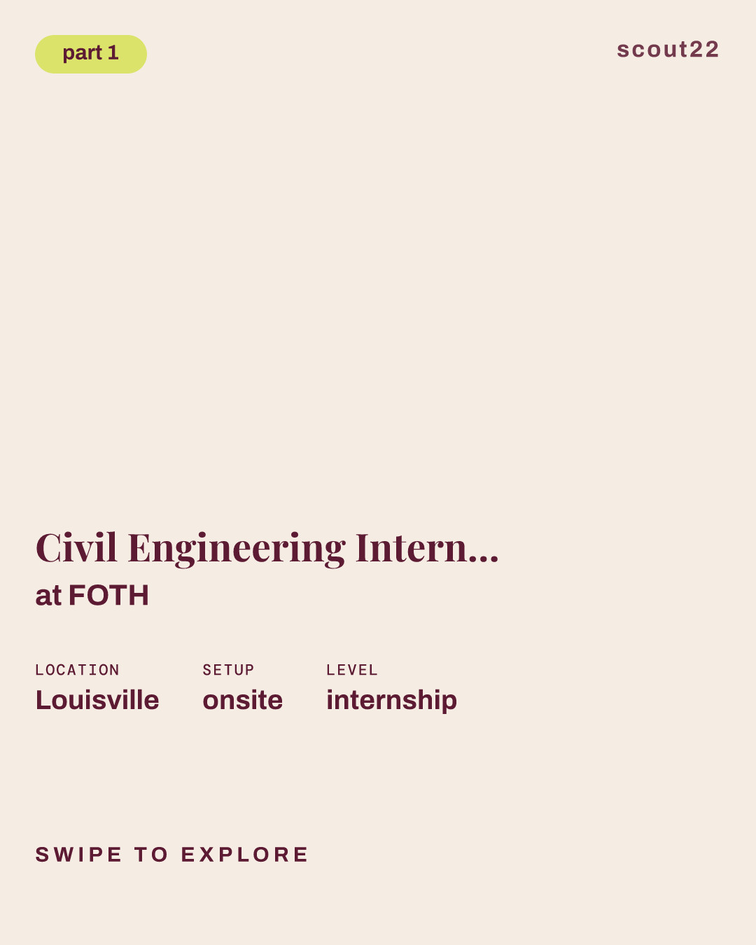 Civil Engineering Intern-Airport Construction (Summer 2027) at FOTH