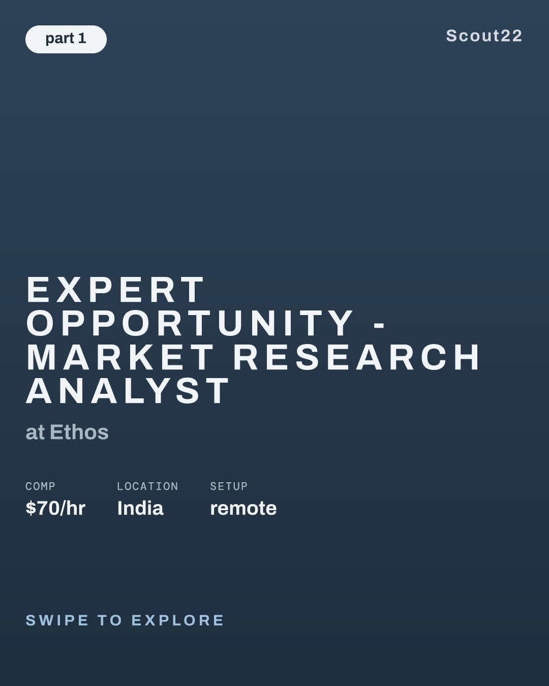 Expert Opportunity - Market Research Analyst ($70/hr, up to $1,400/week) at Ethos