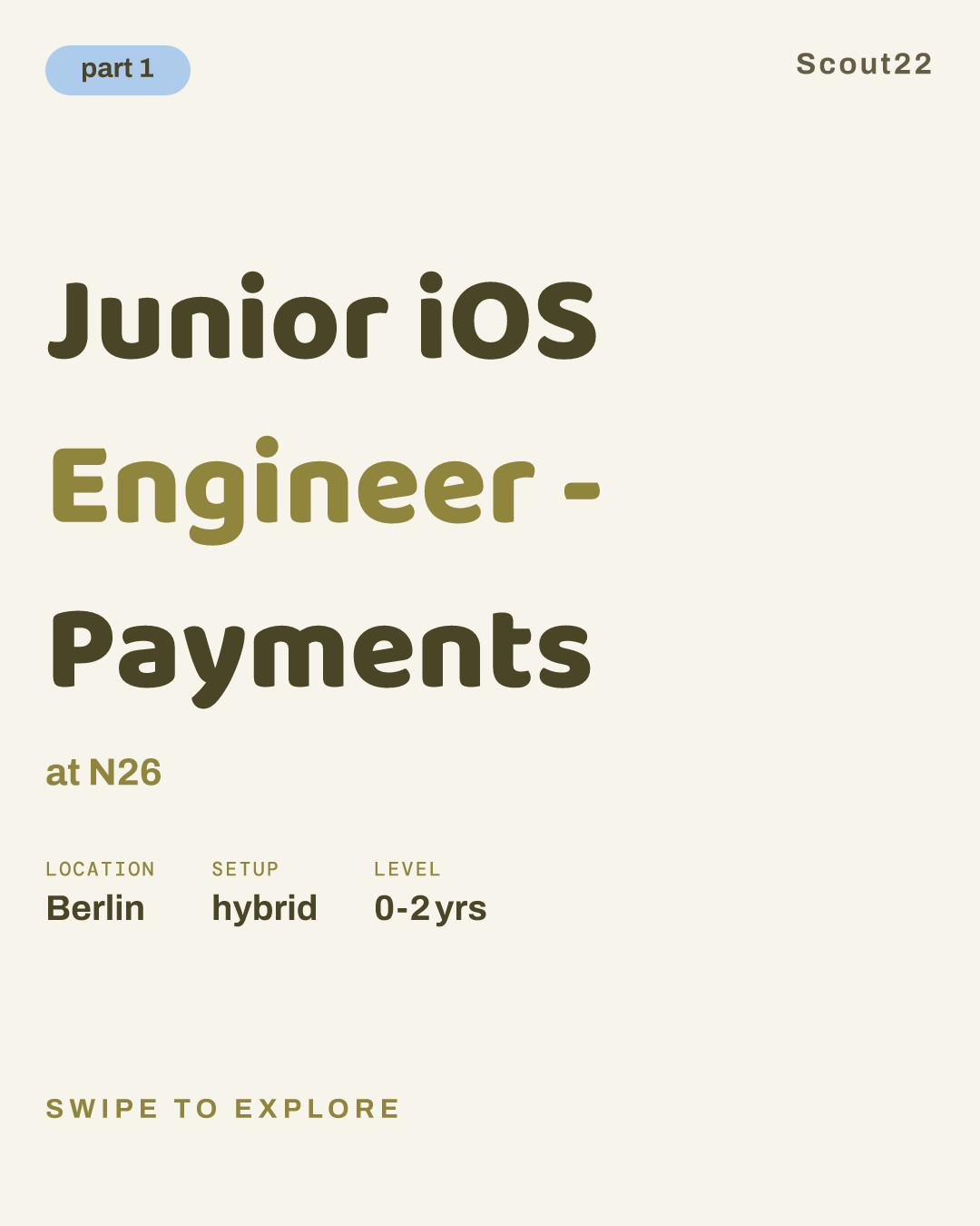 Junior iOS Engineer - Payments at N26