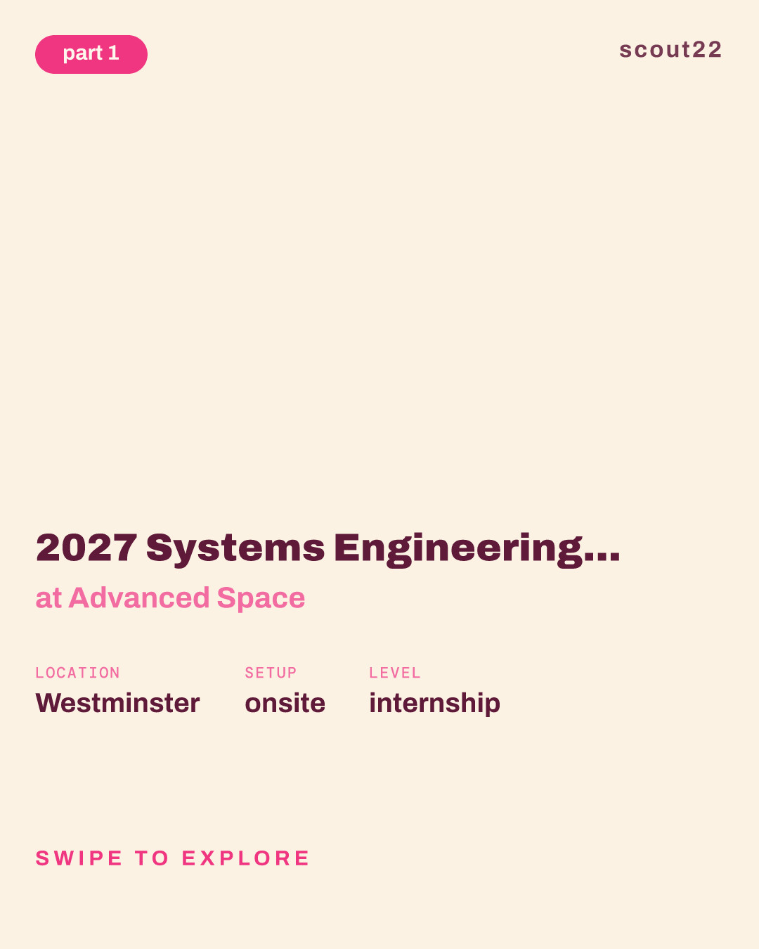 2027 Systems Engineering Summer Internship at Advanced Space