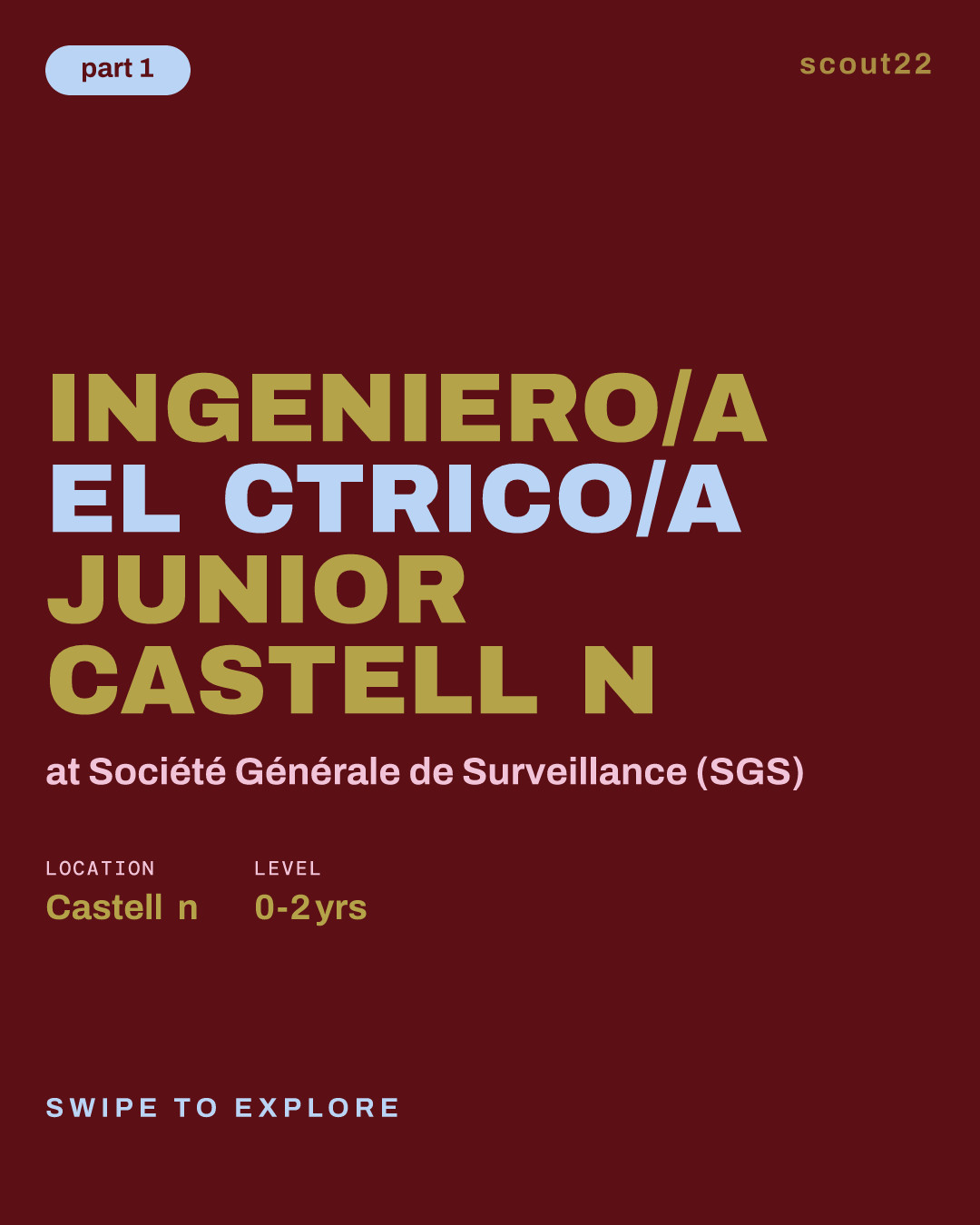 Ingeniero/a Eléctrico/a Junior Castellón at Société Générale de Surveillance (SGS)