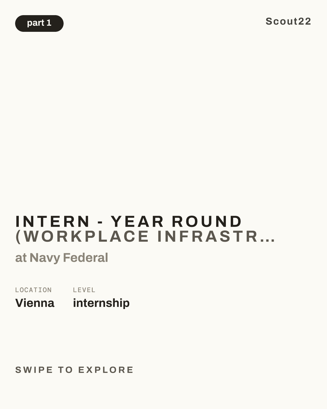 Intern - Year Round (Workplace Infrastructure & Analytics - Data Analyst) at Navy Federal