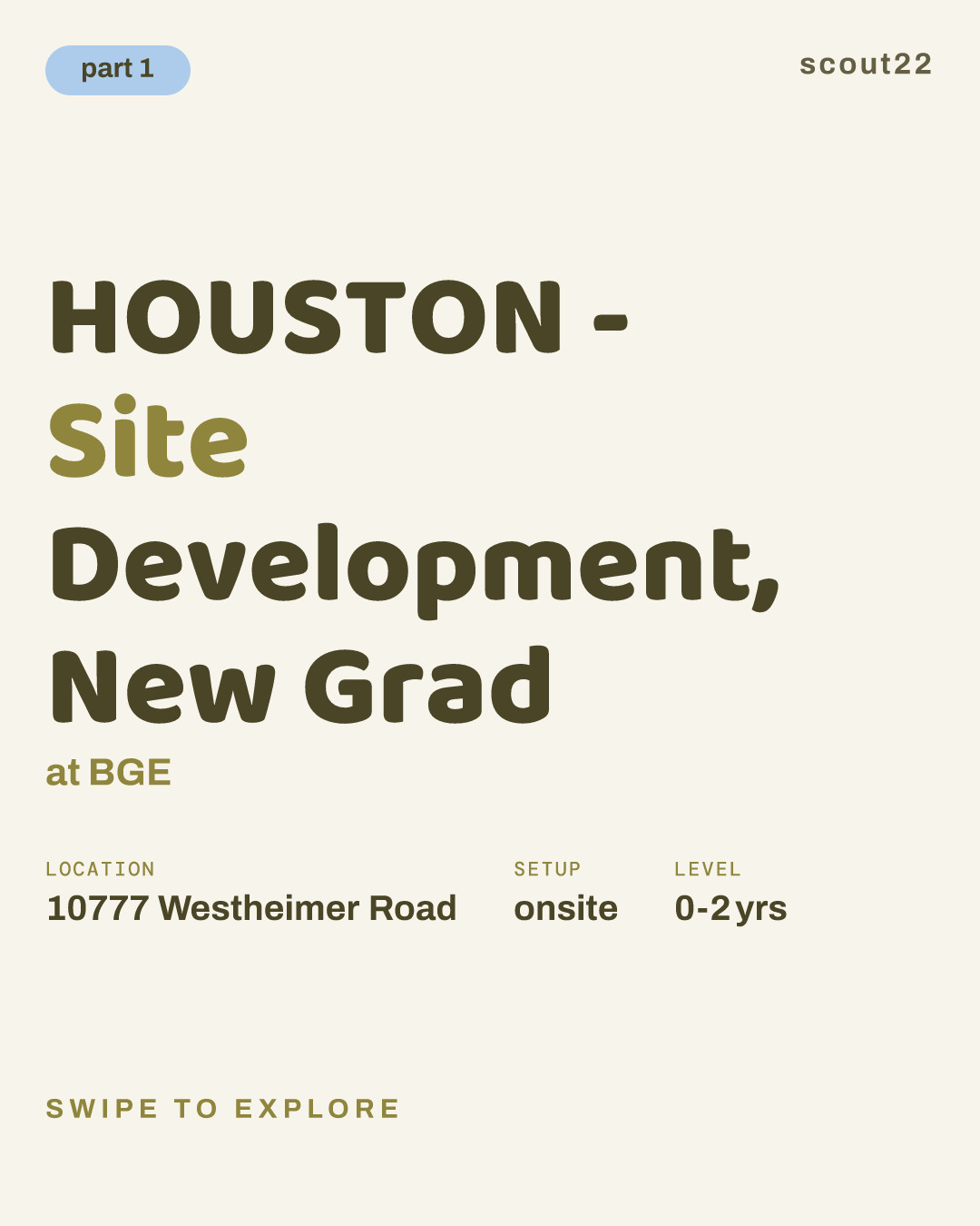 HOUSTON - Site Development, New Grad at BGE