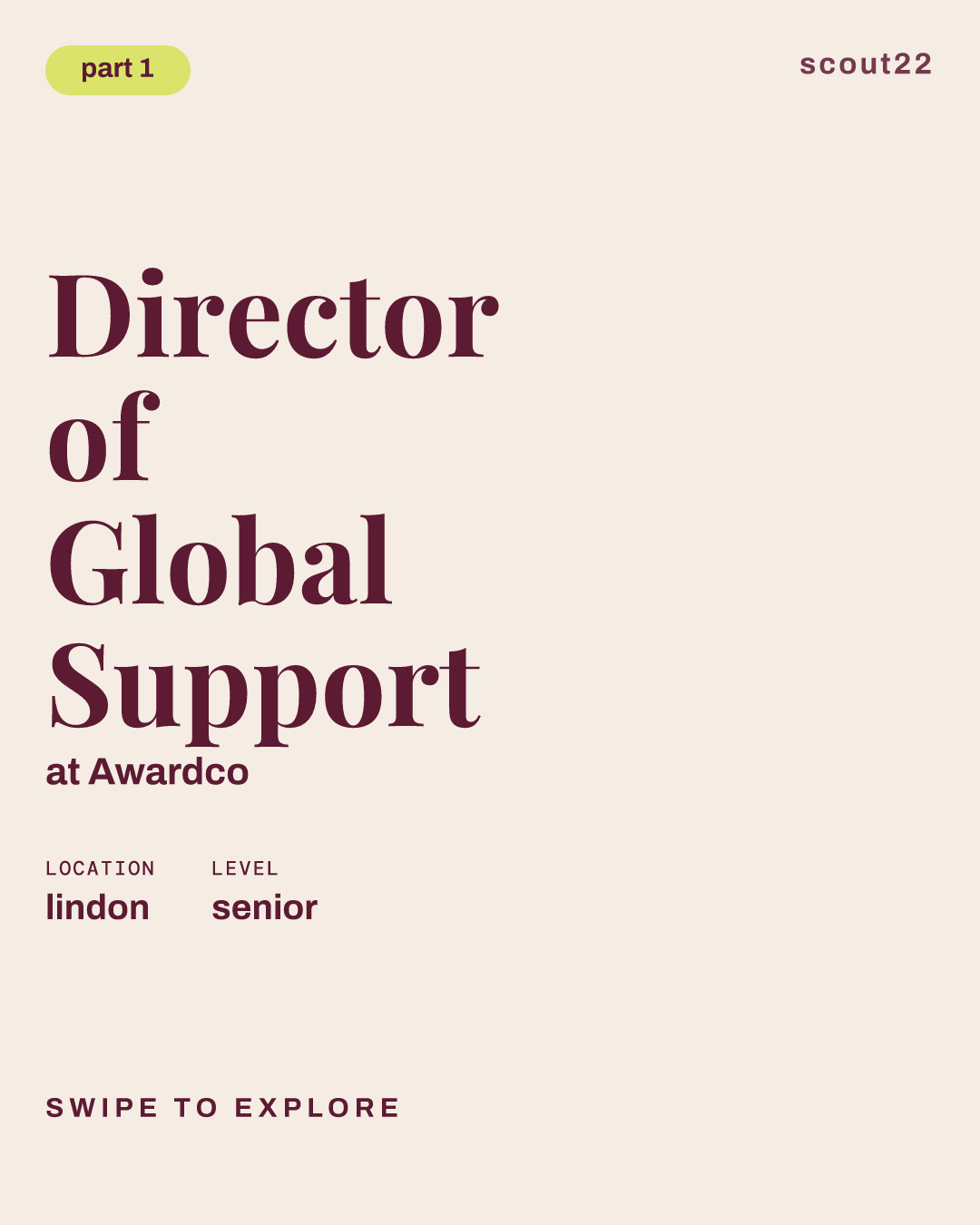 Director of Global Support at Awardco