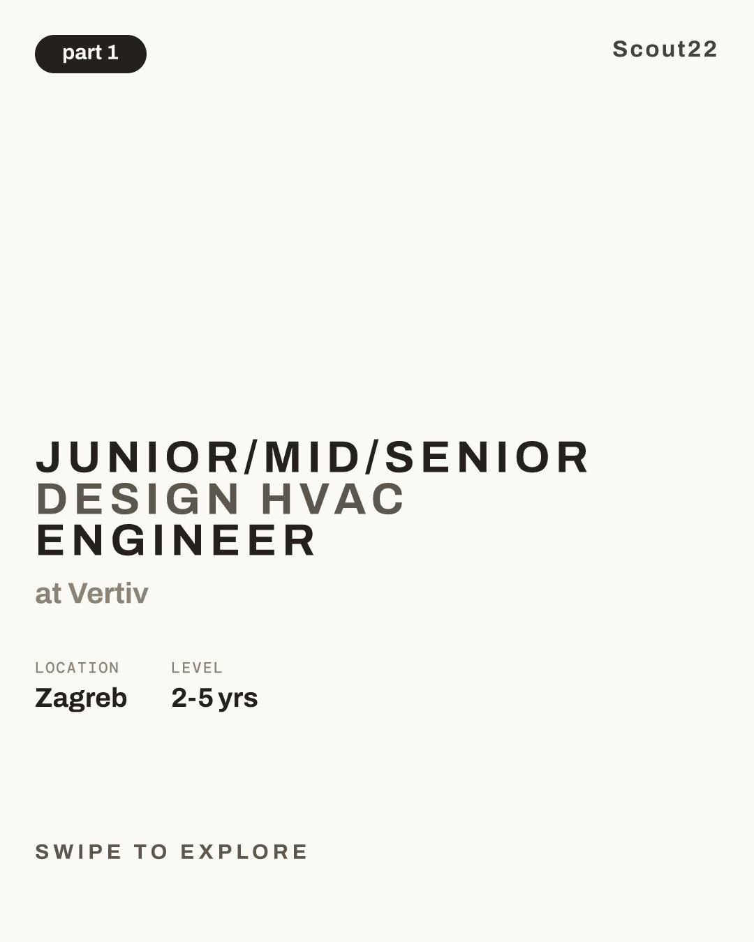 Junior/Mid/Senior Design HVAC Engineer at Vertiv