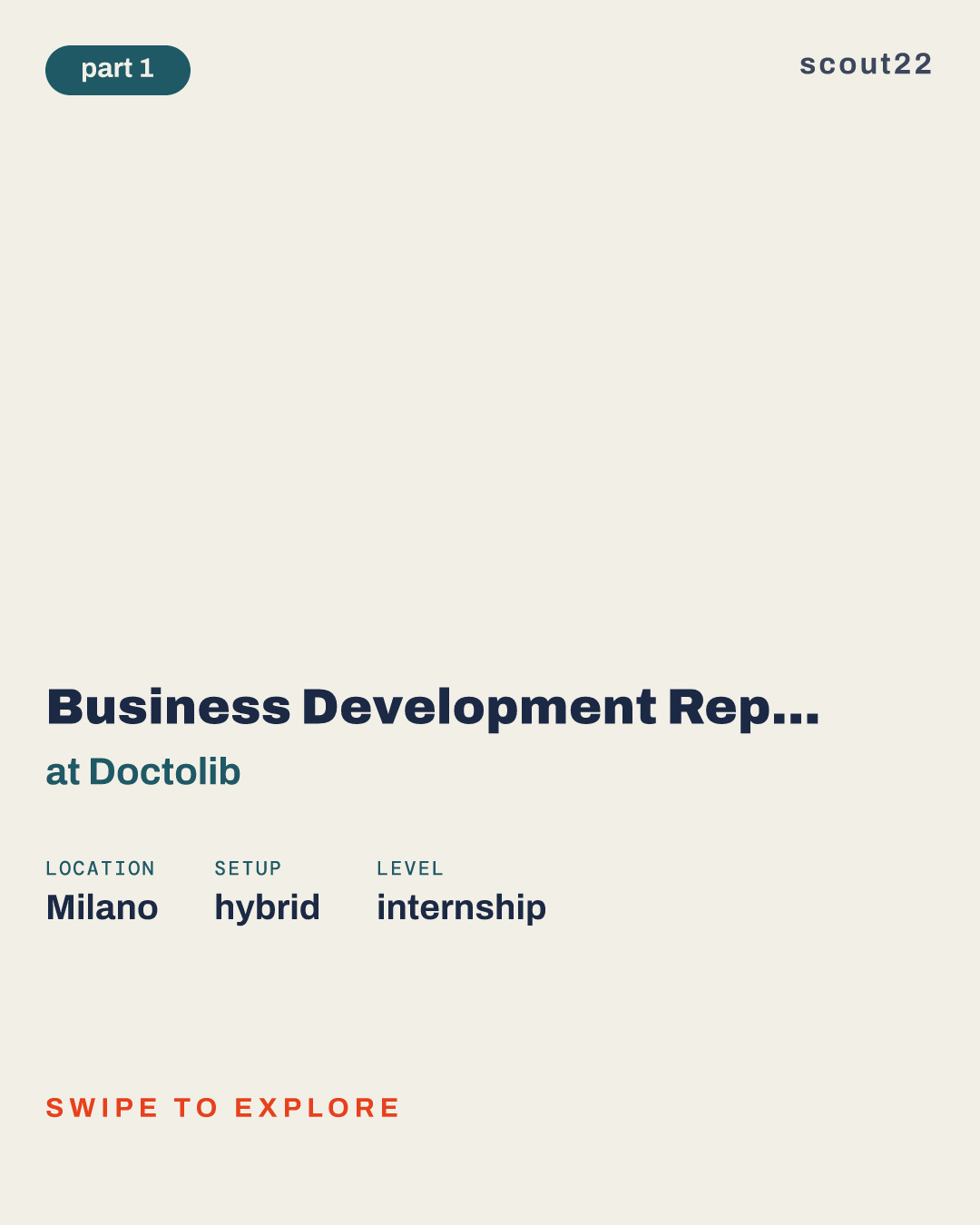 Business Development Representative Intern - Milano (x/f/m) at Doctolib