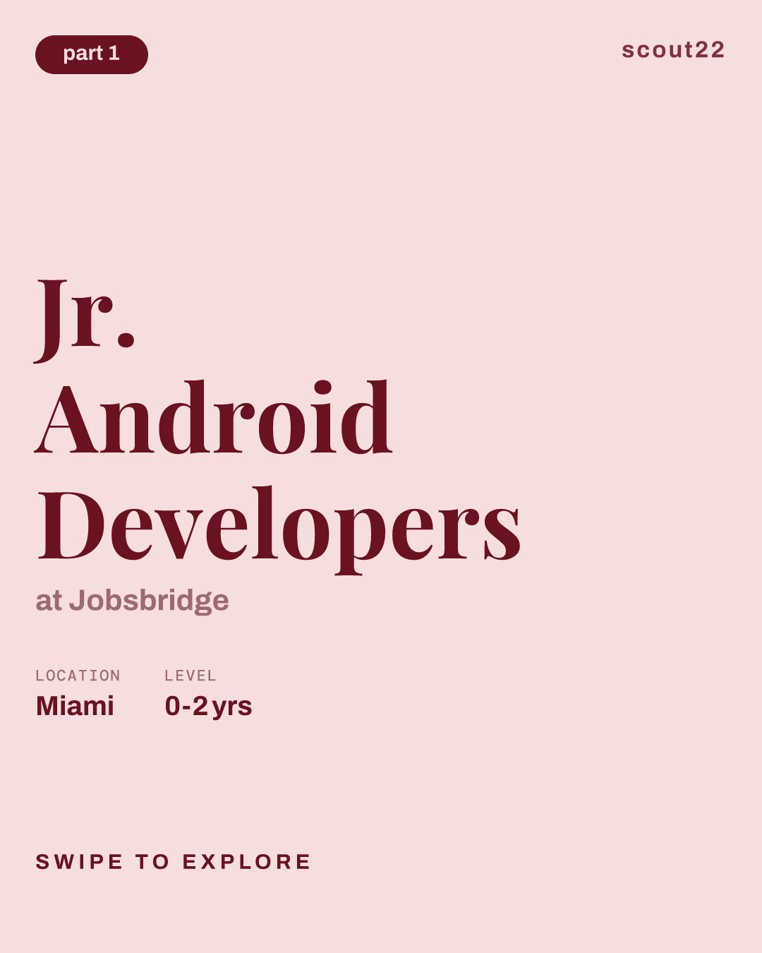Jr. Android Developers at Jobsbridge