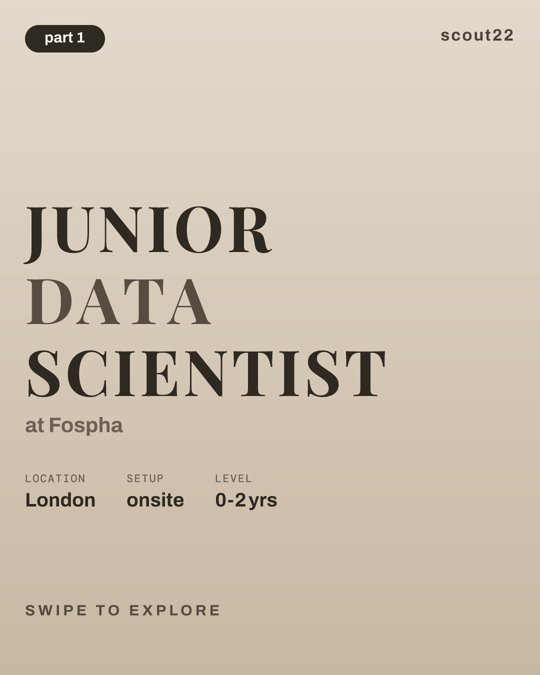 Junior Data Scientist at Fospha