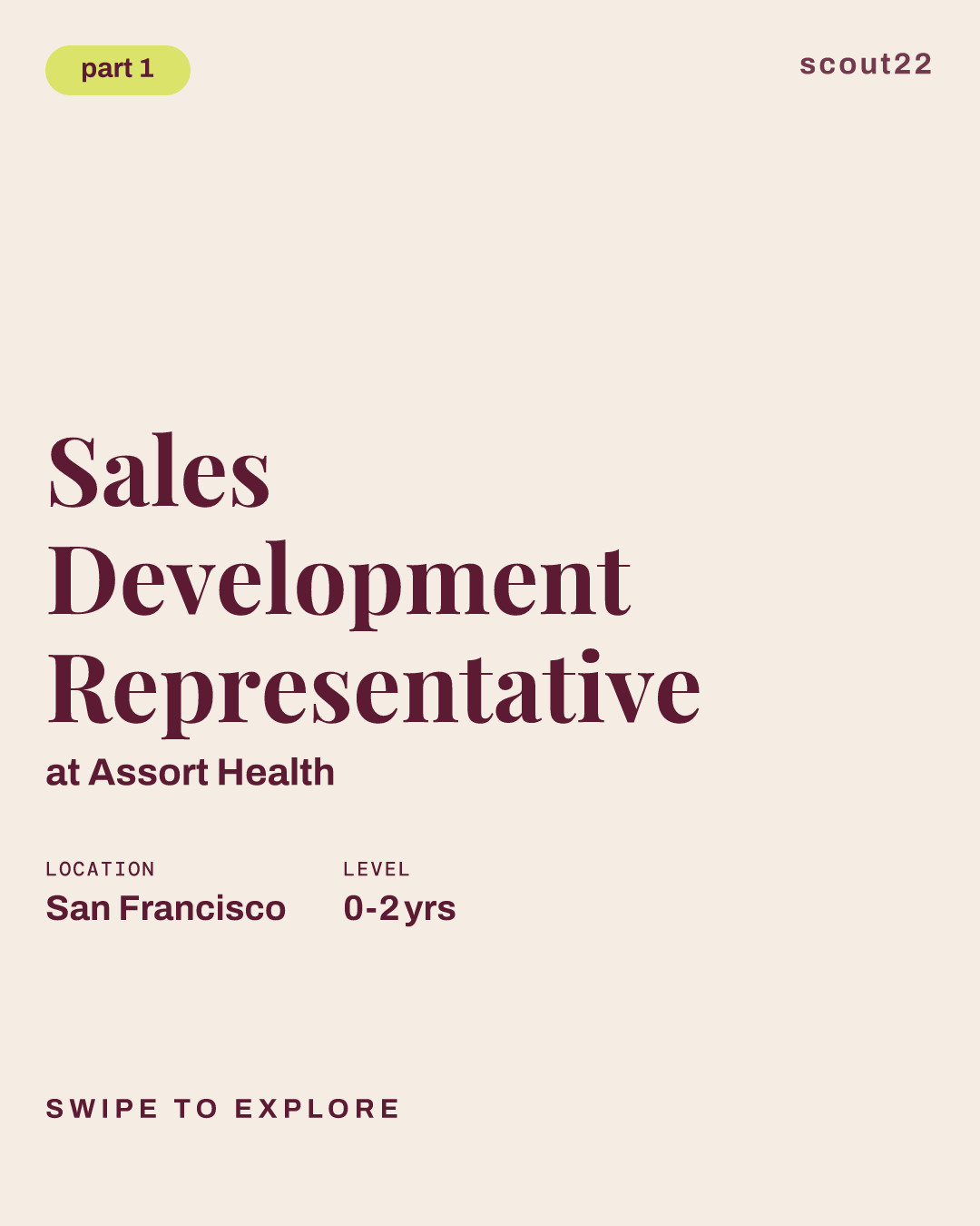 Sales Development Representative at Assort Health