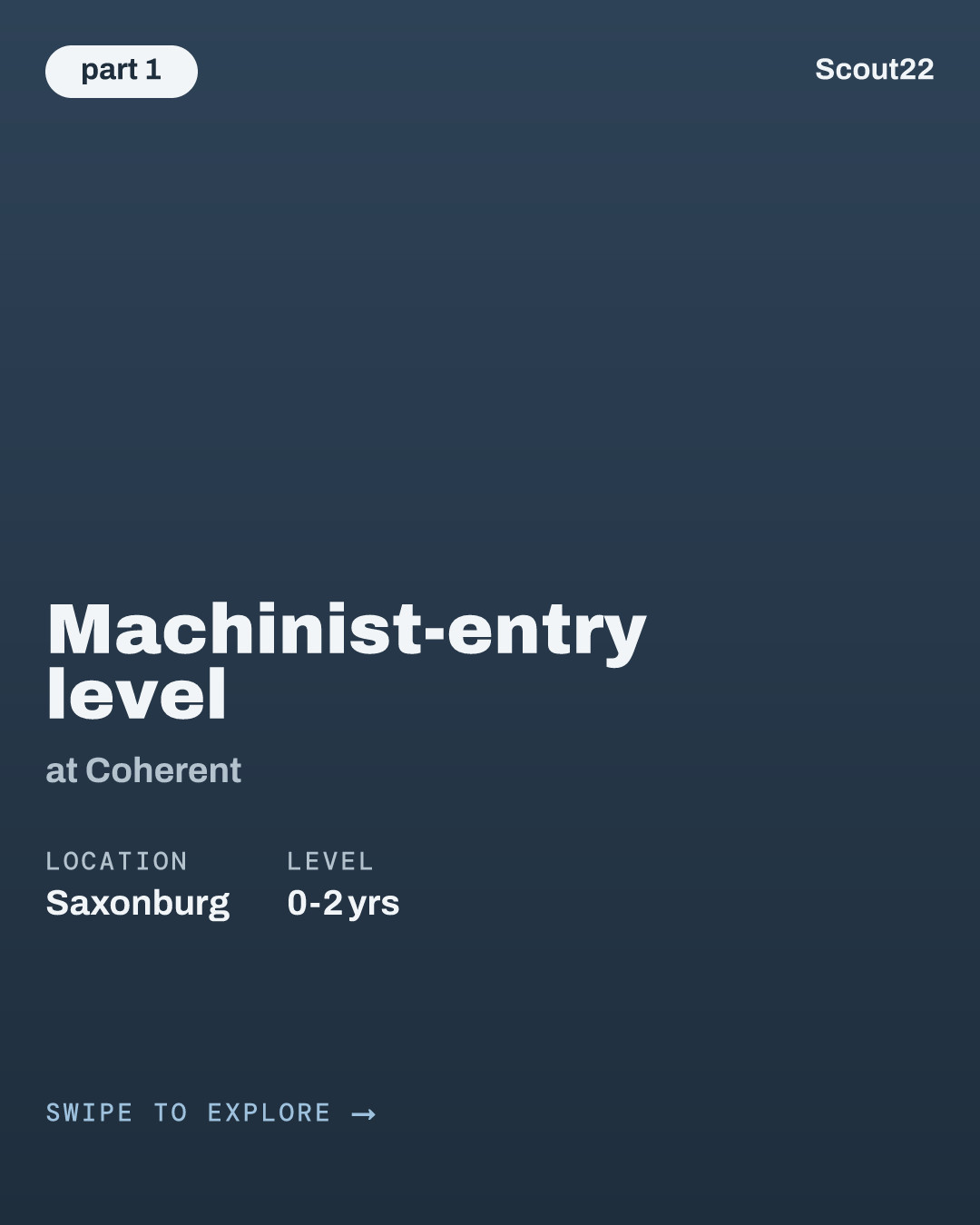 Machinist-entry level at Coherent