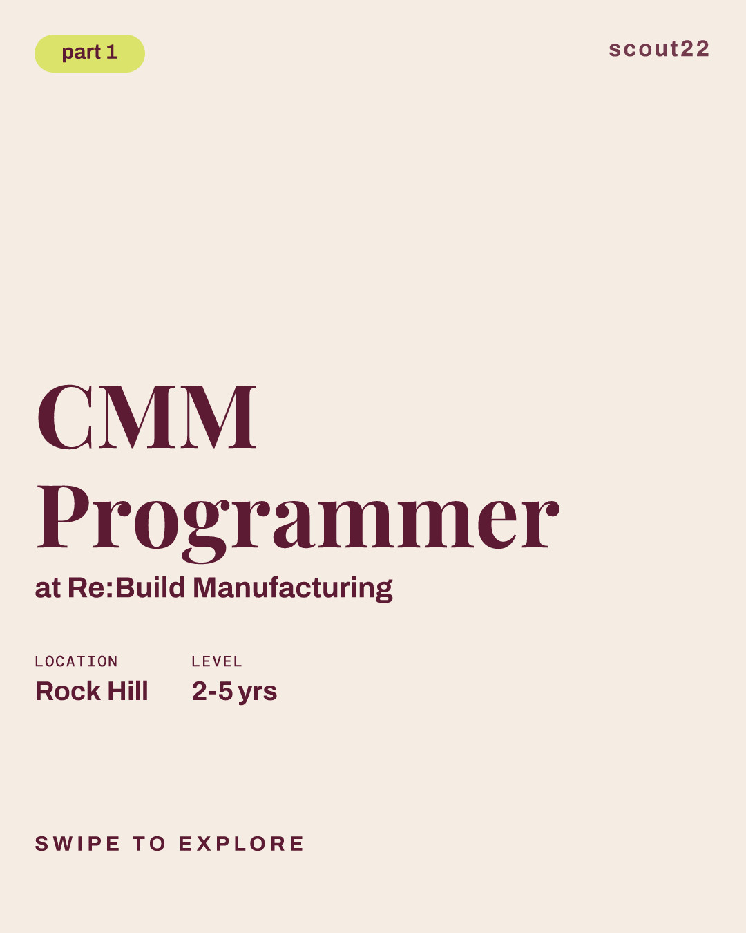 CMM Programmer at Re:Build Manufacturing