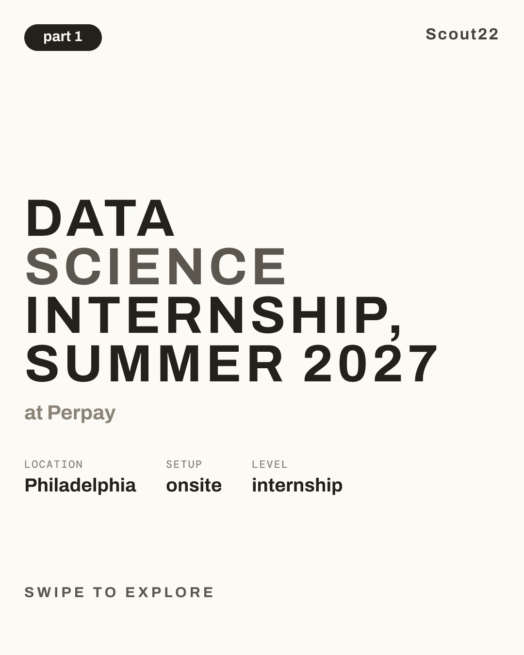 Data Science Internship, Summer 2027 at Perpay
