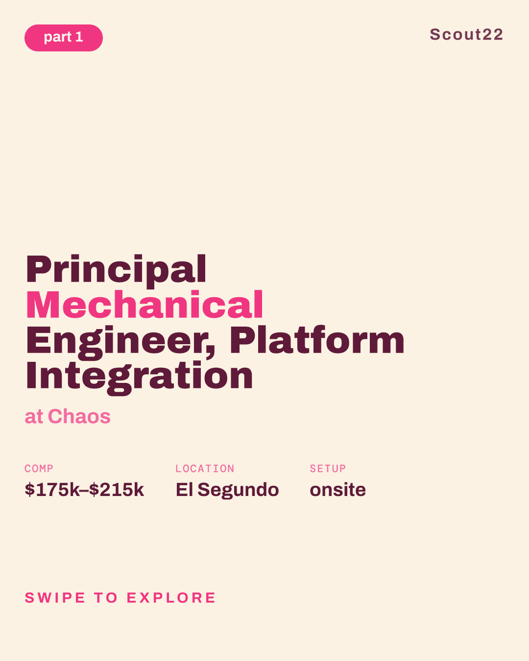 Principal Mechanical Engineer, Platform Integration at Chaos