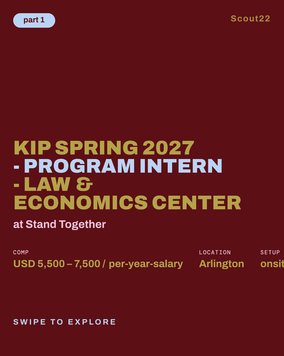 KIP Spring 2027 - Program Intern - Law & Economics Center at Stand Together