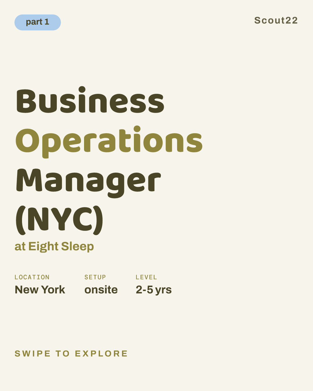 Business Operations Manager (NYC) at Eight Sleep