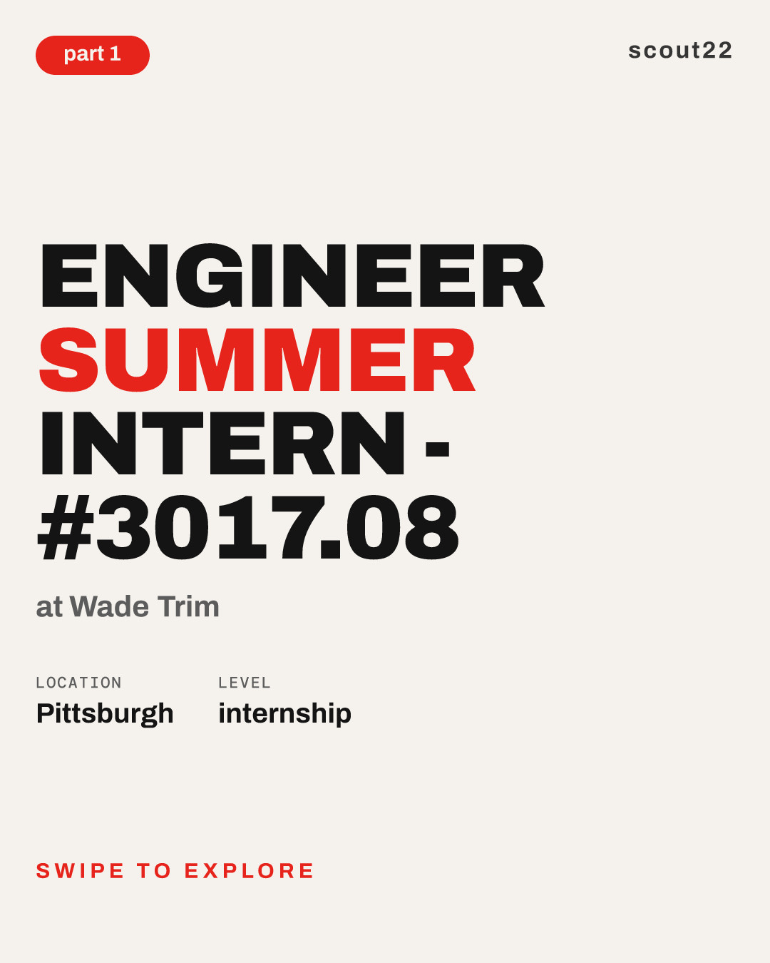 Engineer Summer Intern - #3017.08 at Wade Trim