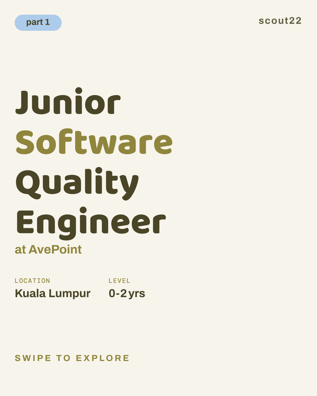 Junior Software Quality Engineer at AvePoint