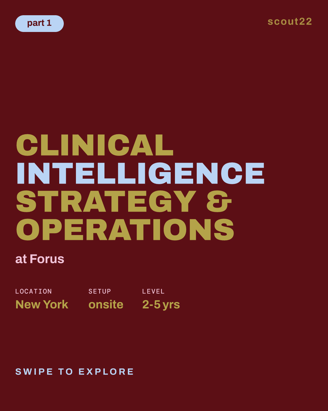Clinical Intelligence Strategy & Operations at Forus