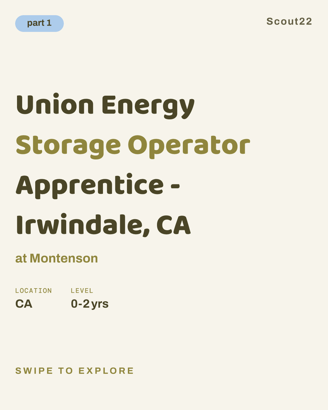 Union Energy Storage Operator Apprentice - Irwindale, CA at Montenson
