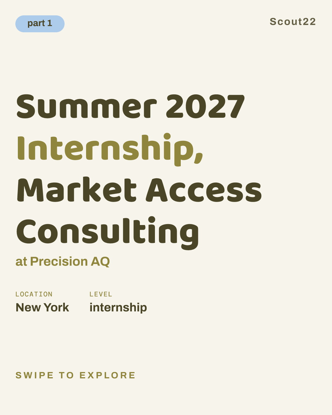 Summer 2027 Internship, Market Access Consulting at Precision AQ