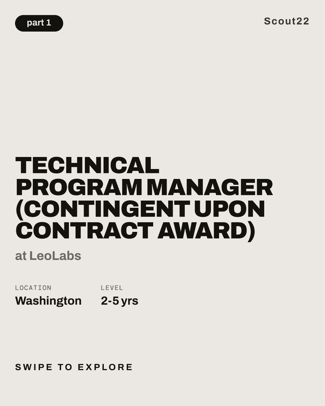 Technical Program Manager (Contingent Upon Contract Award) at LeoLabs