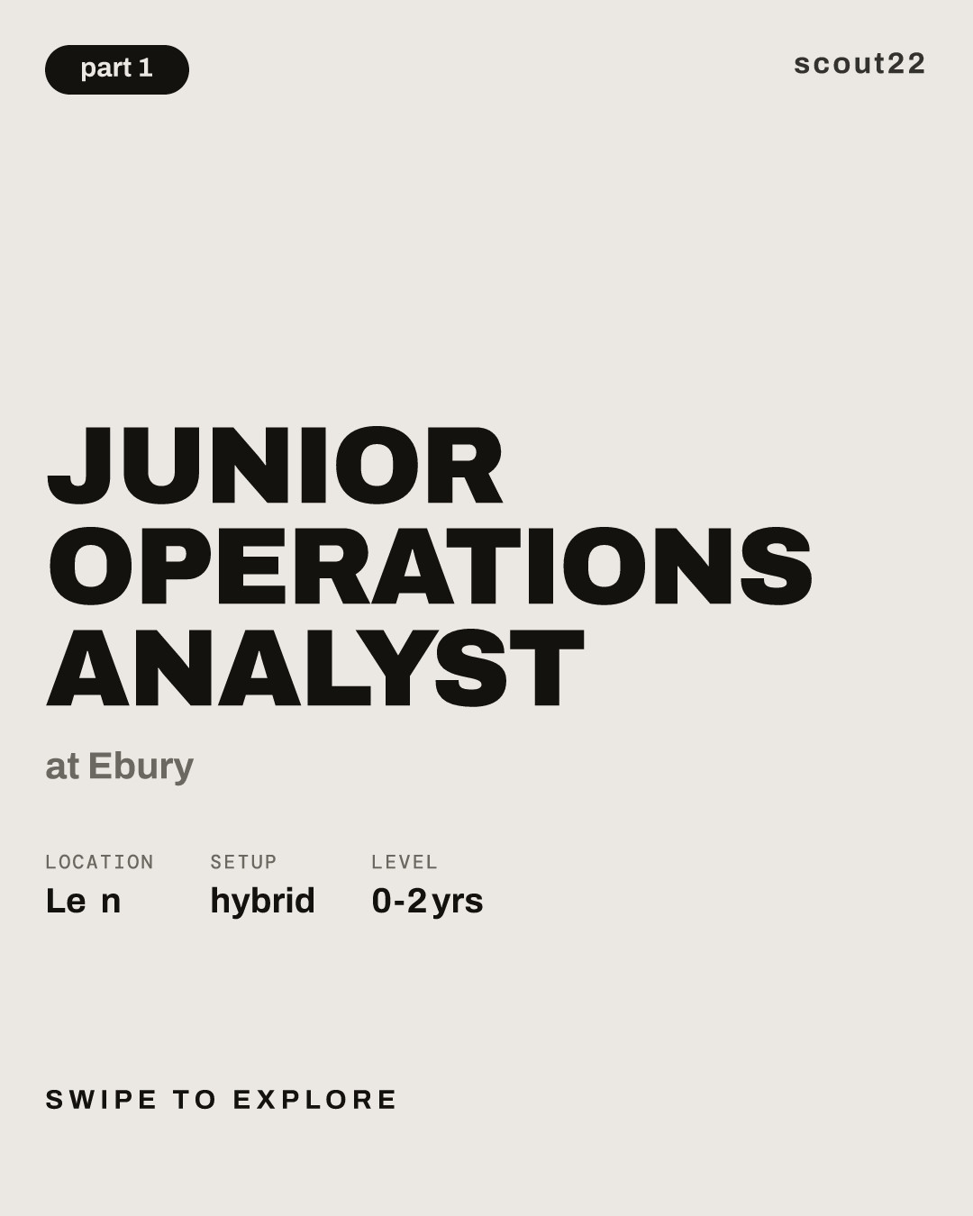 Junior Operations Analyst at Ebury
