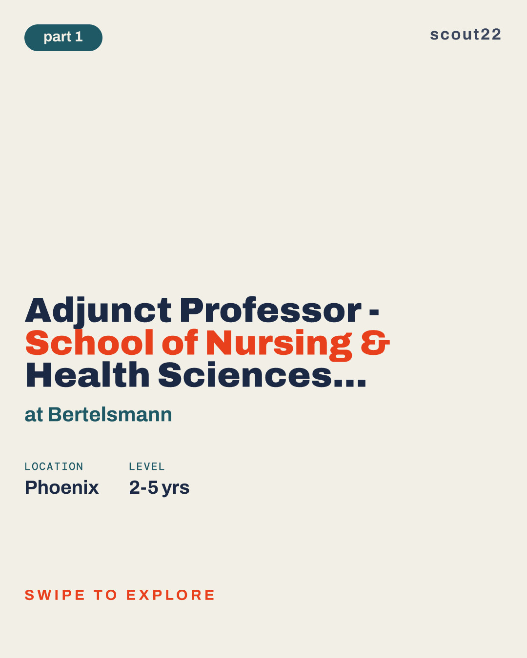 Adjunct Professor - School of Nursing & Health Sciences - General Education Phoenix Campus Candidate Pool at Bertelsmann