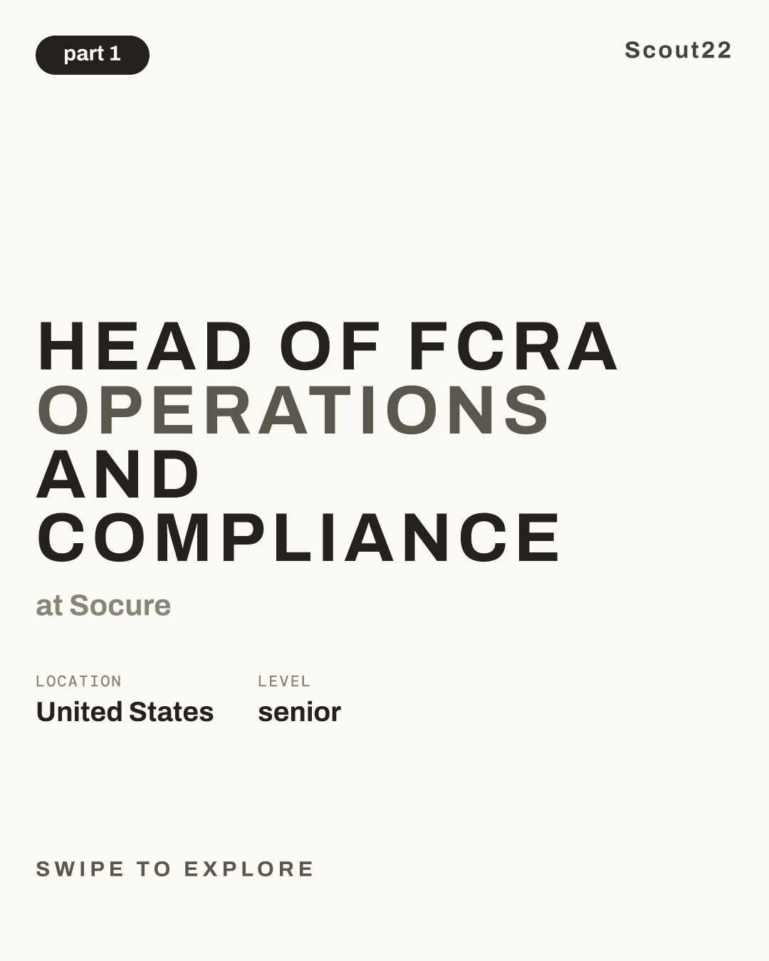 Head of FCRA Operations and Compliance at Socure