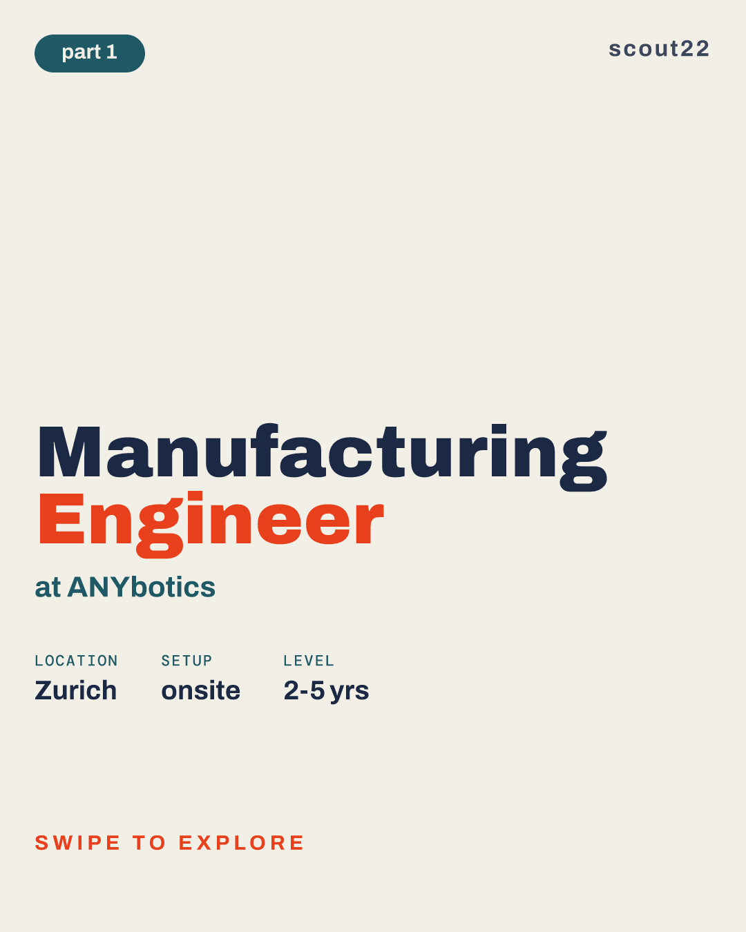 Manufacturing Engineer at ANYbotics