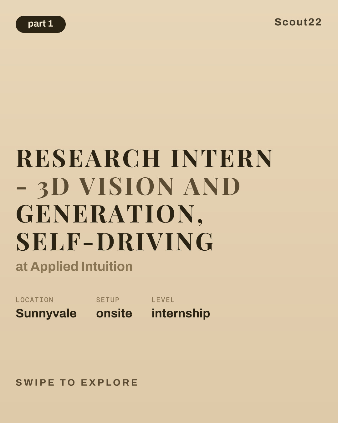 Research Intern - 3D Vision and Generation, Self-Driving at Applied Intuition