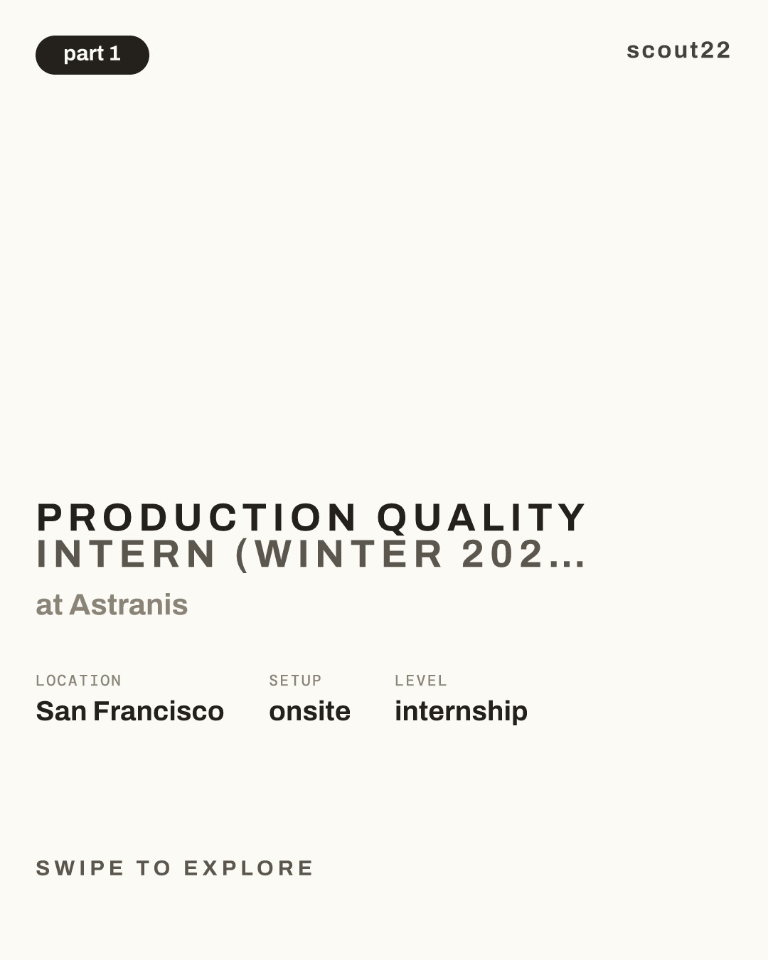 Production Quality Intern (Winter 2027) at Astranis