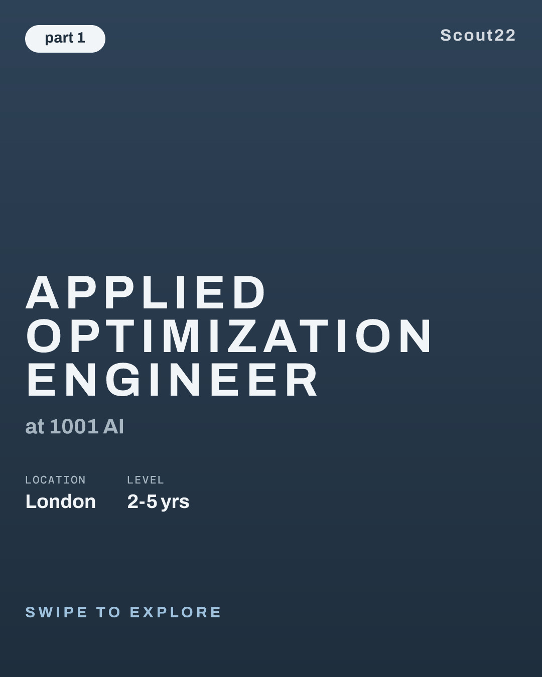 Applied Optimization Engineer at 1001 AI