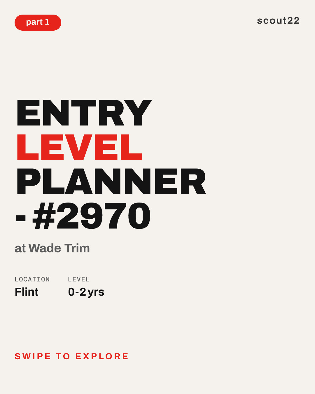 Entry Level Planner - #2970 at Wade Trim