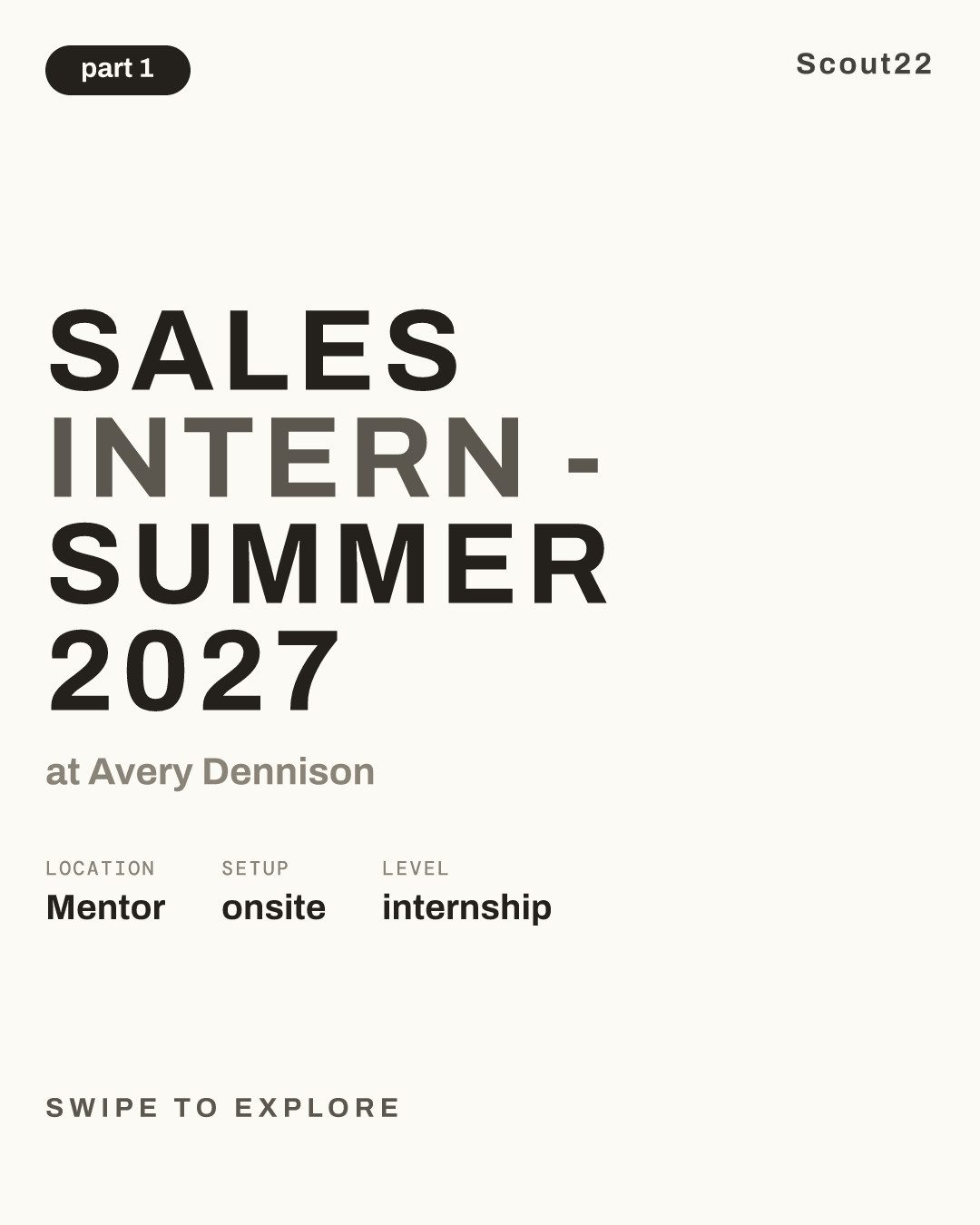 Sales Intern - Summer 2027 at Avery Dennison
