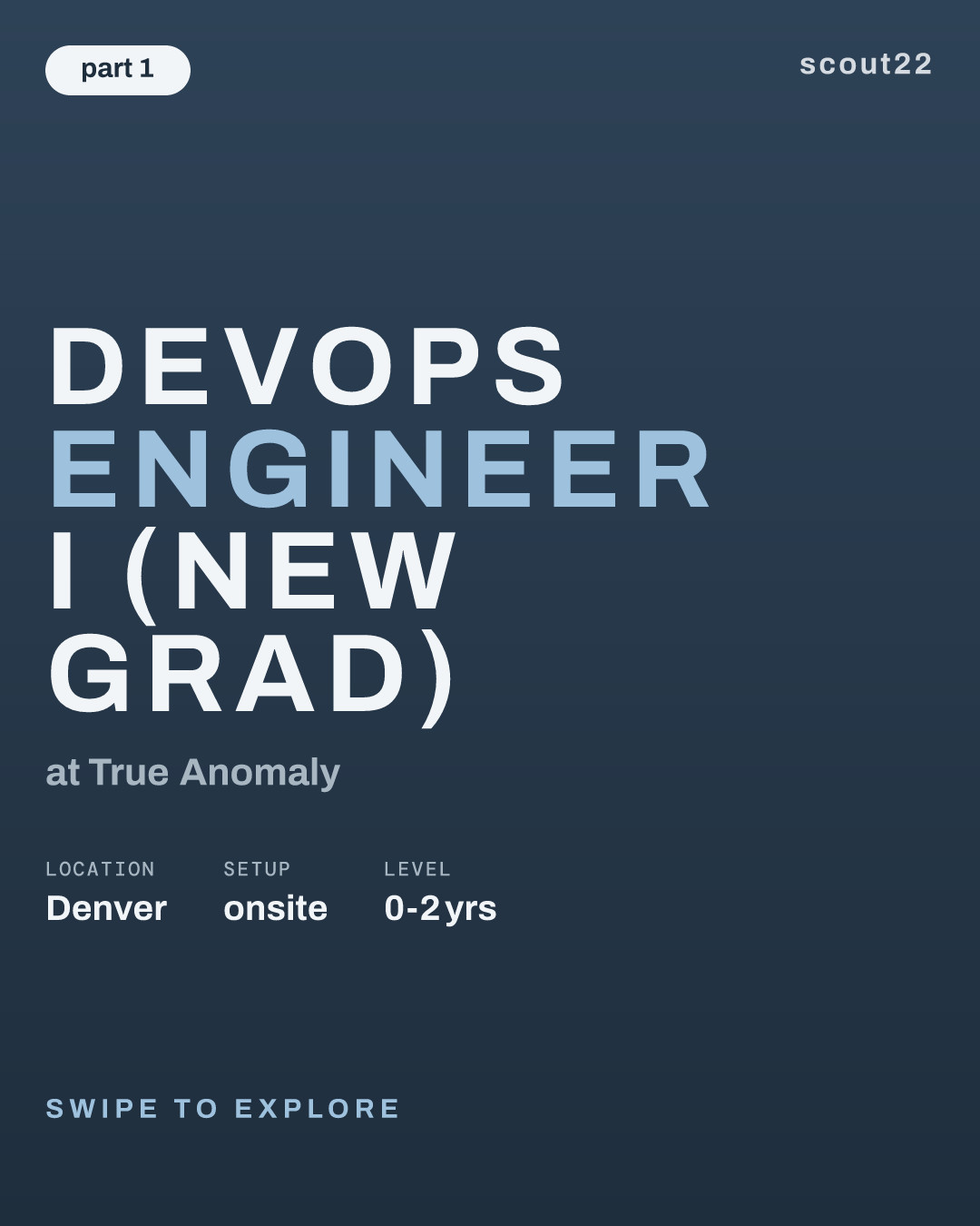 DevOps Engineer I (New Grad) at True Anomaly
