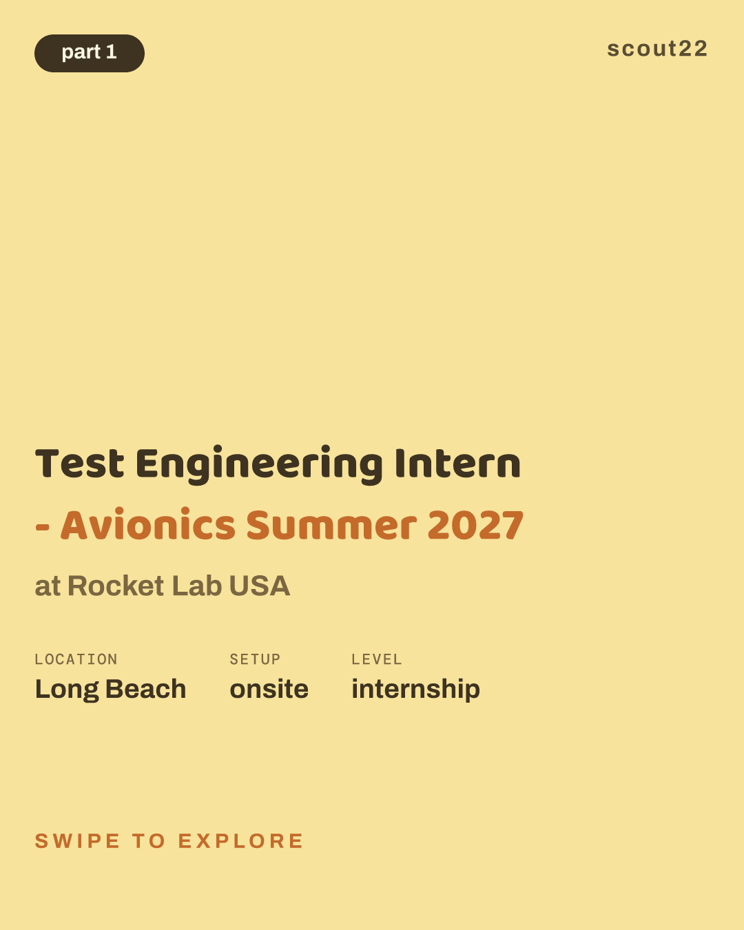 Test Engineering Intern - Avionics Summer 2027 at Rocket Lab USA