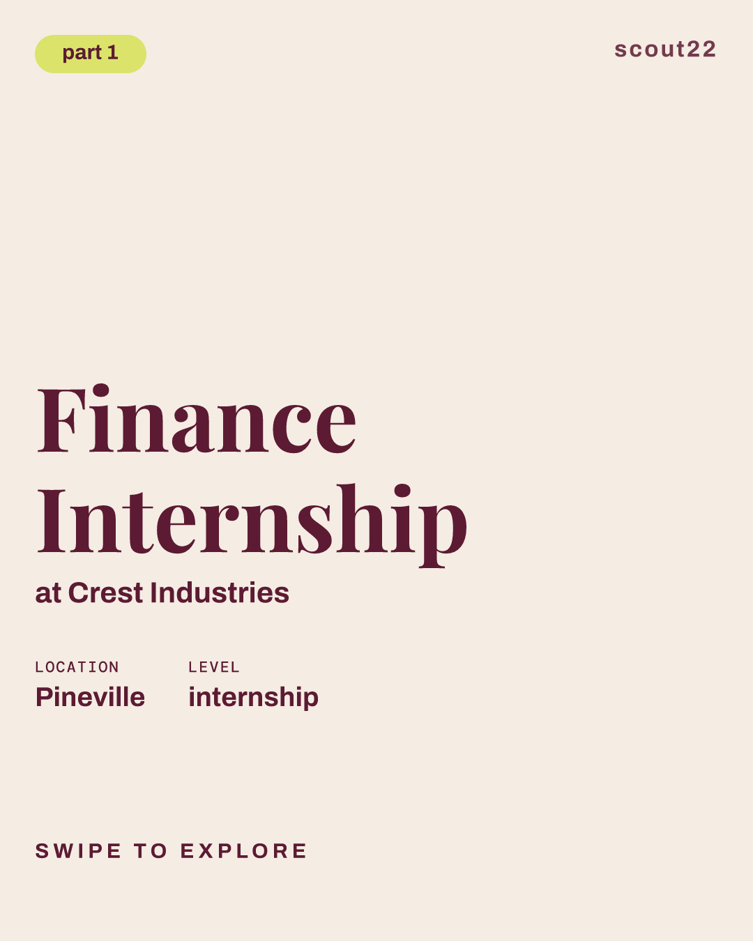 Finance Internship at Crest Industries