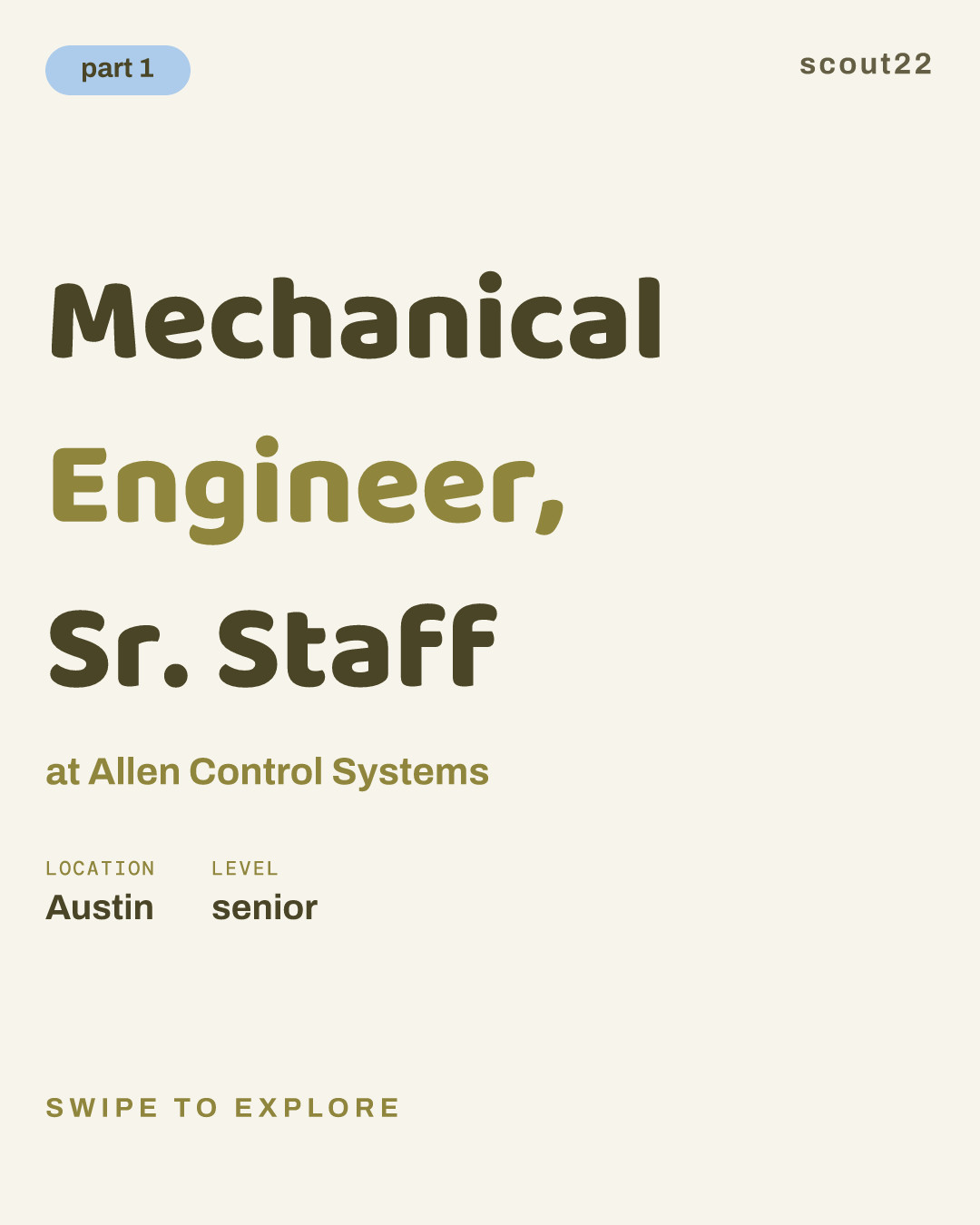 Mechanical Engineer, Sr. Staff at Allen Control Systems