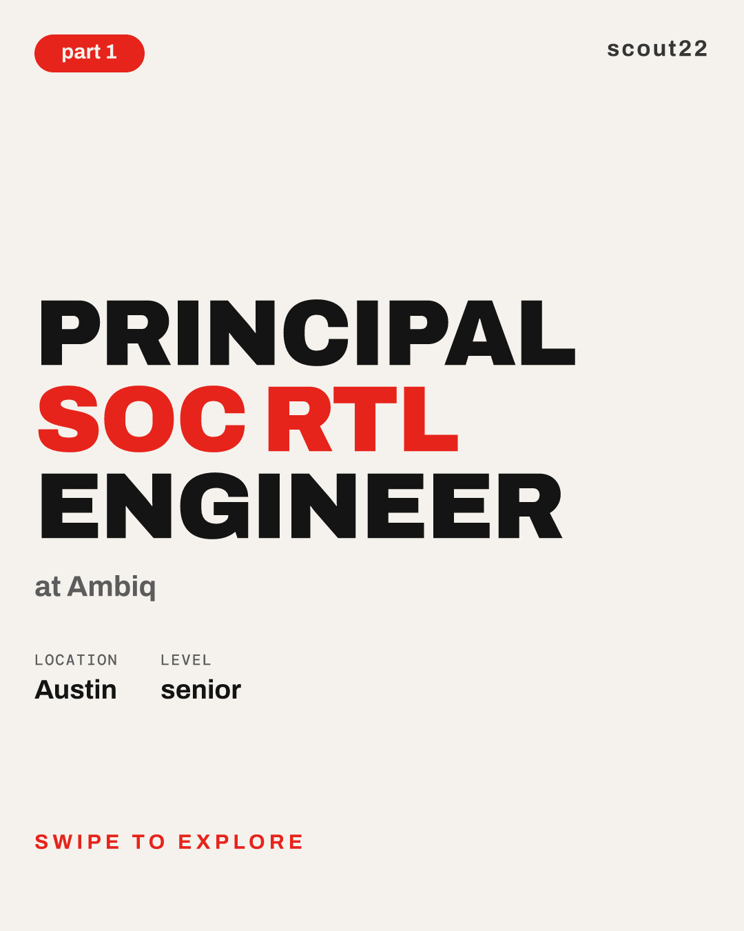 Principal SoC RTL Engineer at Ambiq