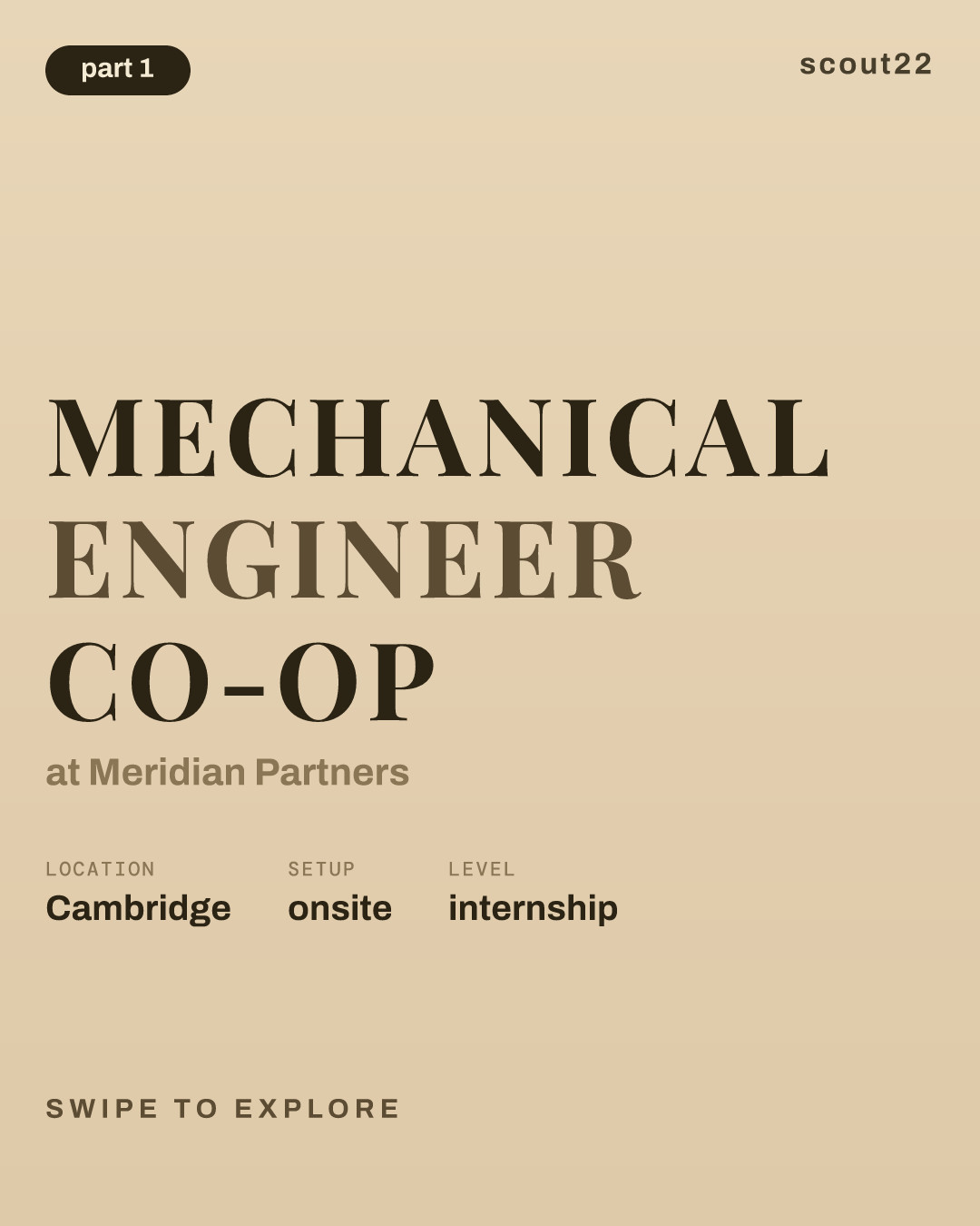 Mechanical Engineer Co-op at Meridian Partners