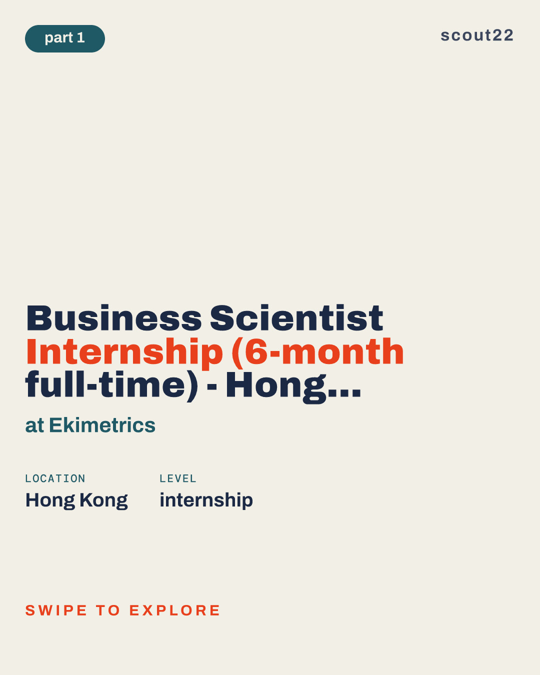 Business Scientist Internship (6-month full-time) - Hong Kong - January 2027 at Ekimetrics