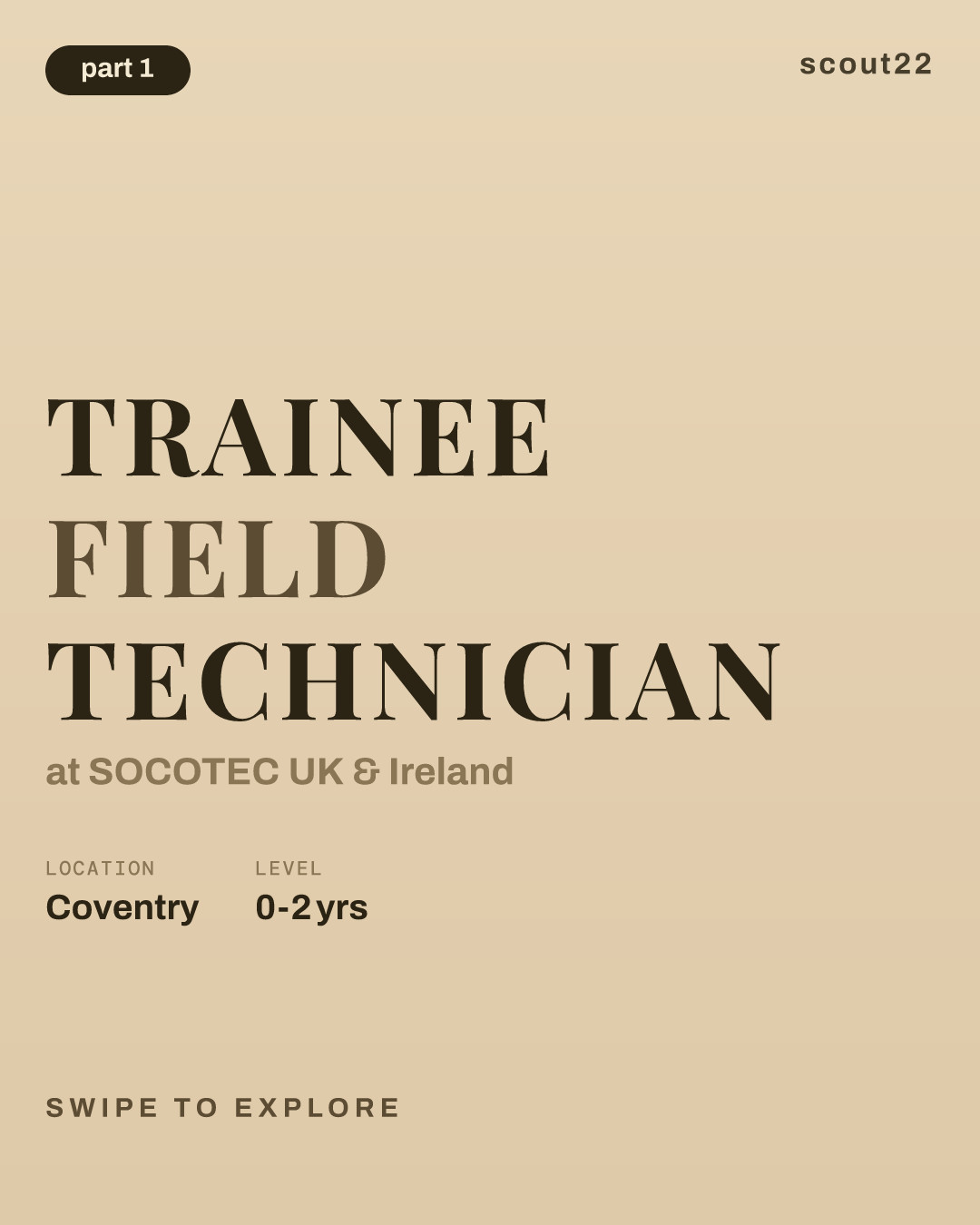 Trainee Field Technician at SOCOTEC UK & Ireland