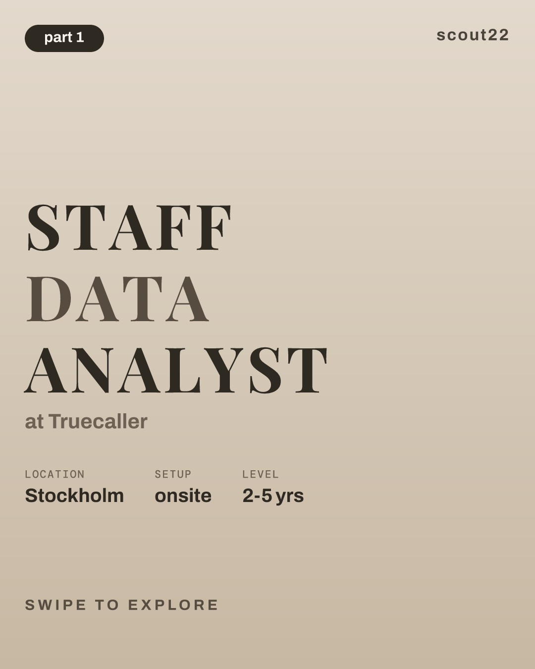 Staff Data Analyst at Truecaller