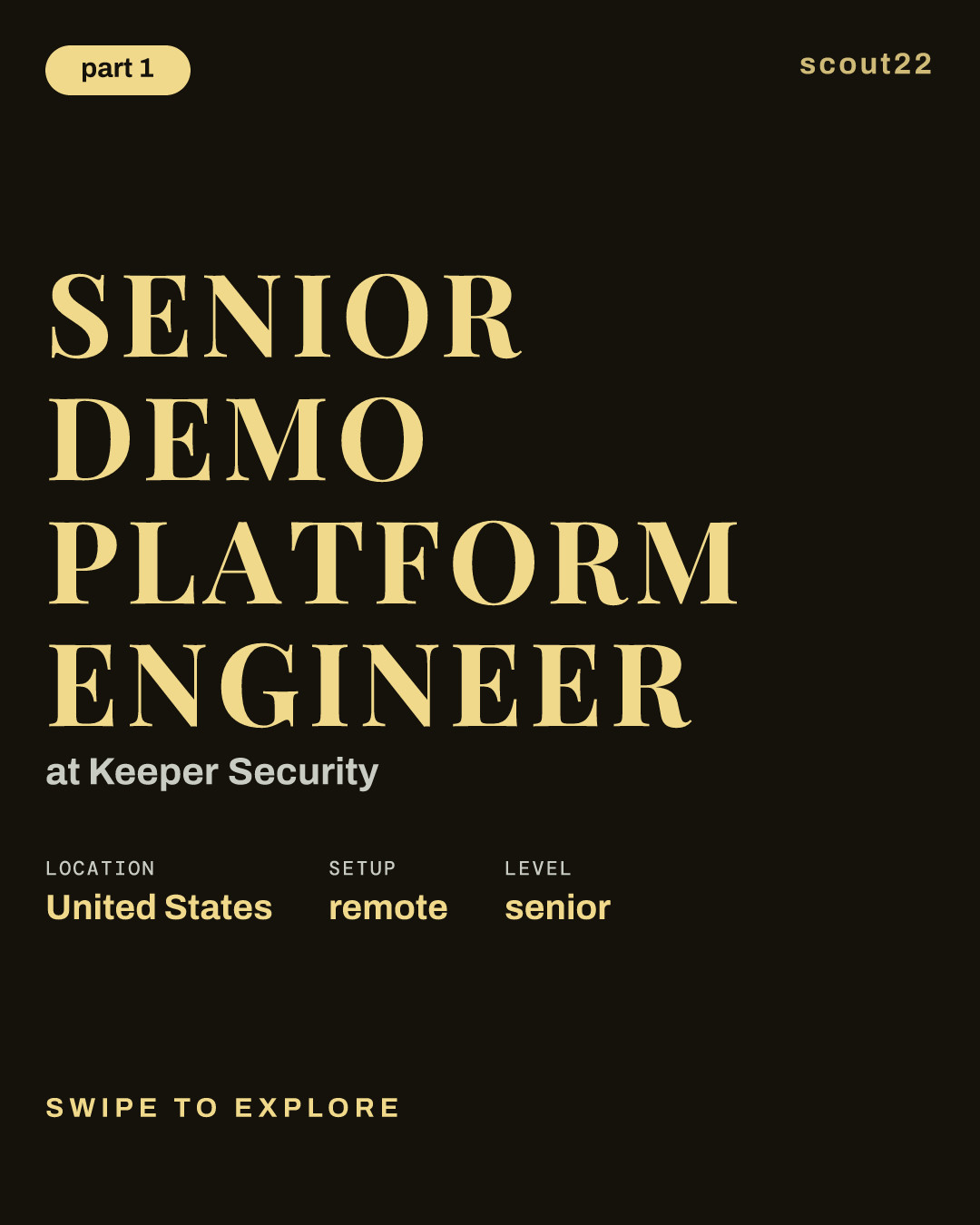 Senior Demo Platform Engineer at Keeper Security